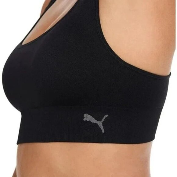 NEW Puma Women's M 2 Pack Seamless Sports Bra  Square Neck Moisture Wicking - Picture 6 of 9